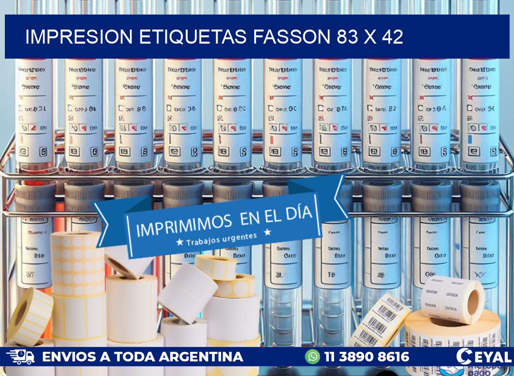 IMPRESION ETIQUETAS FASSON 83 x 42