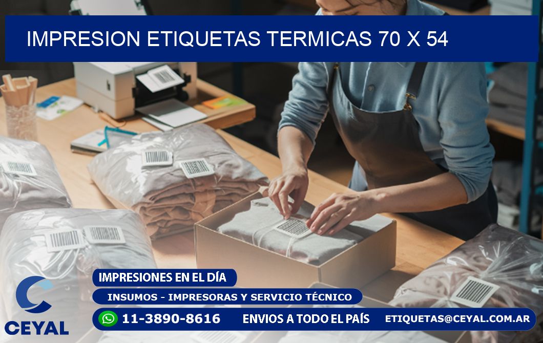 IMPRESION ETIQUETAS TERMICAS 70 x 54