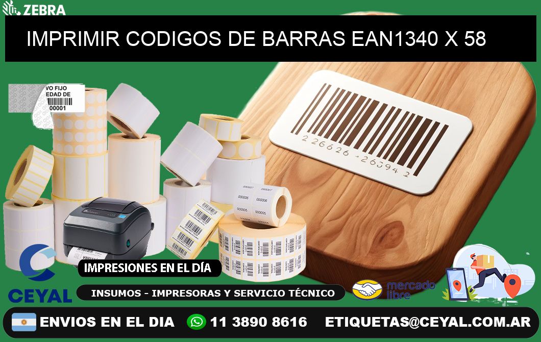 IMPRIMIR CODIGOS DE BARRAS EAN1340 x 58