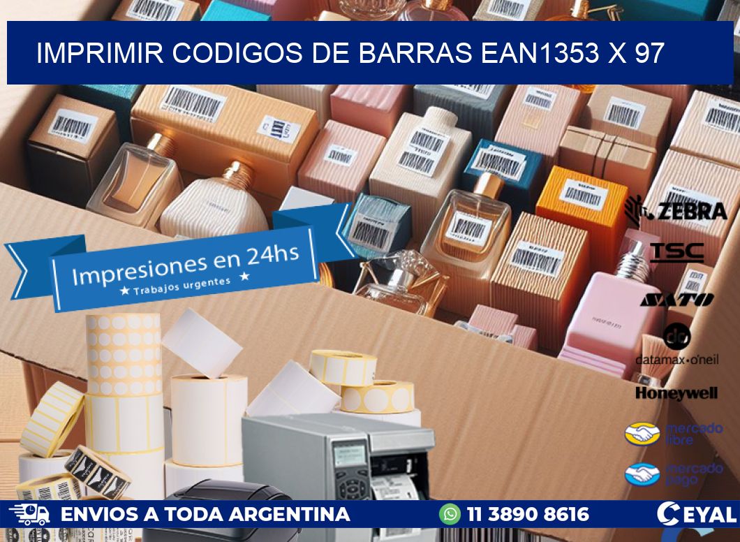 IMPRIMIR CODIGOS DE BARRAS EAN1353 x 97