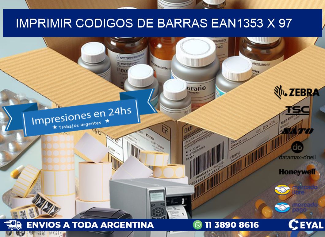 IMPRIMIR CODIGOS DE BARRAS EAN1353 x 97