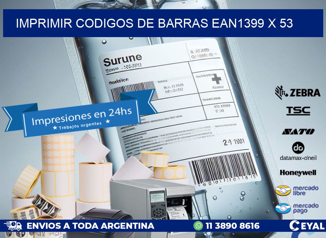 IMPRIMIR CODIGOS DE BARRAS EAN1399 x 53