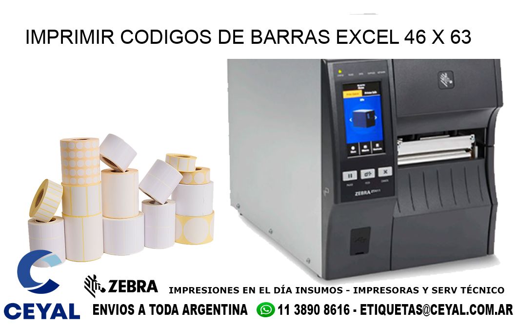 IMPRIMIR CODIGOS DE BARRAS EXCEL 46 x 63