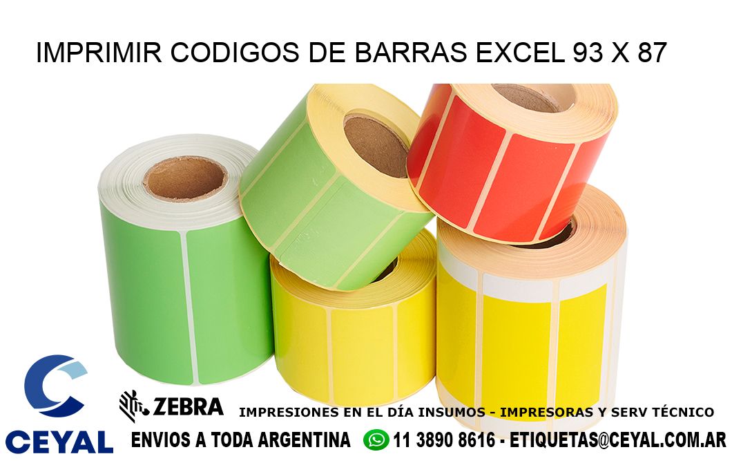 IMPRIMIR CODIGOS DE BARRAS EXCEL 93 x 87