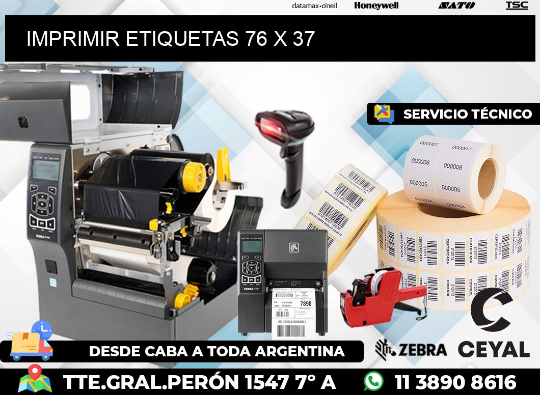 IMPRIMIR ETIQUETAS 76 x 37