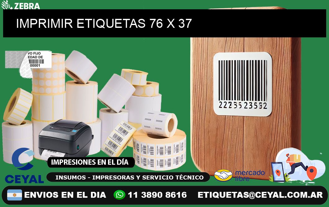 IMPRIMIR ETIQUETAS 76 x 37