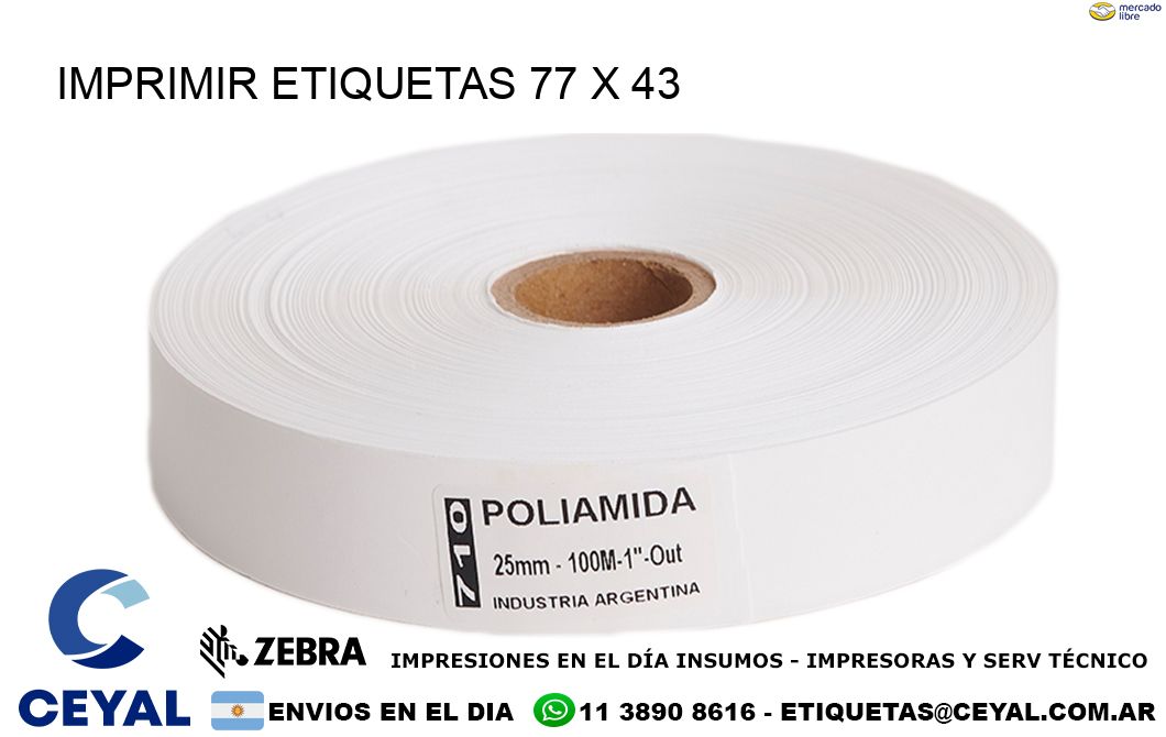 IMPRIMIR ETIQUETAS 77 x 43