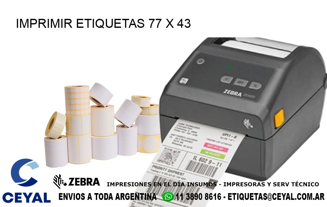 IMPRIMIR ETIQUETAS 77 x 43