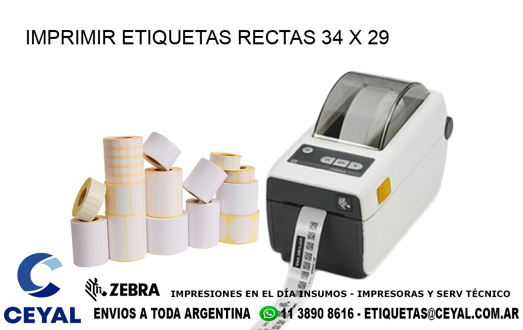 IMPRIMIR ETIQUETAS RECTAS 34 x 29