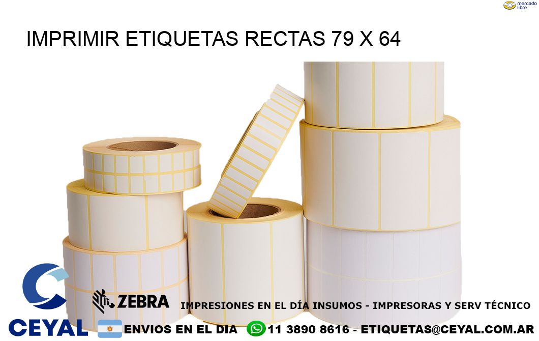 IMPRIMIR ETIQUETAS RECTAS 79 x 64