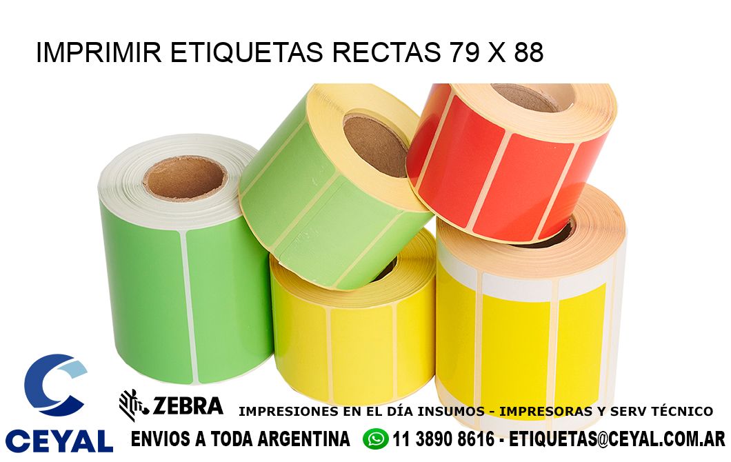 IMPRIMIR ETIQUETAS RECTAS 79 x 88