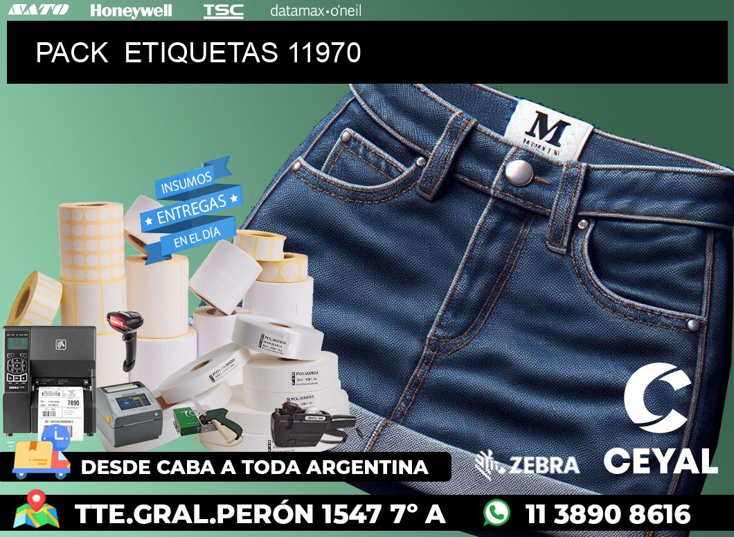 PACK  ETIQUETAS 11970