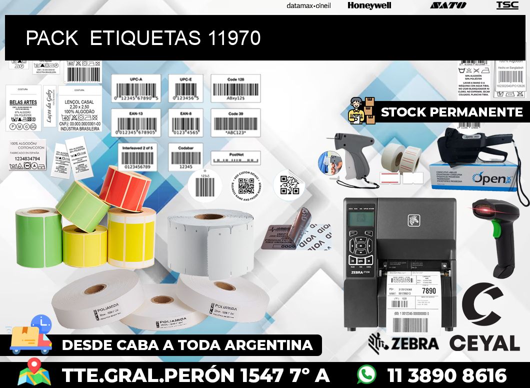 PACK  ETIQUETAS 11970