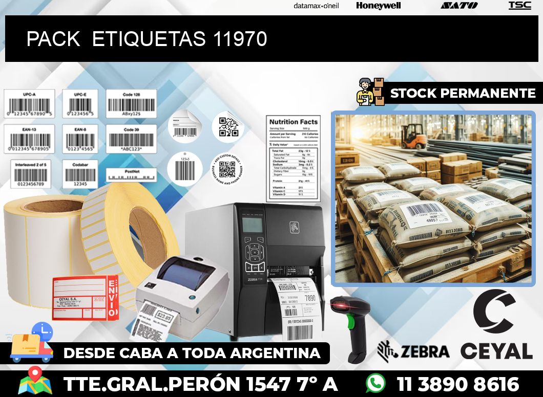 PACK  ETIQUETAS 11970