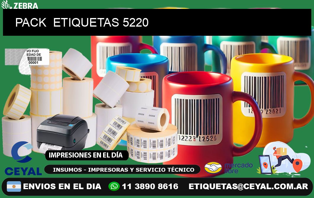 PACK  ETIQUETAS 5220