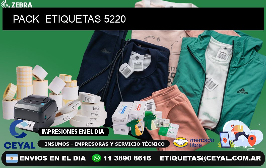 PACK  ETIQUETAS 5220