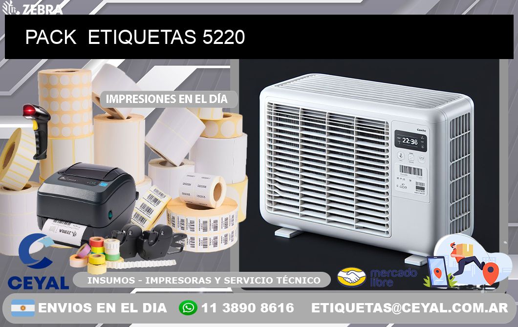 PACK  ETIQUETAS 5220