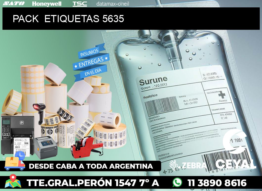 PACK  ETIQUETAS 5635