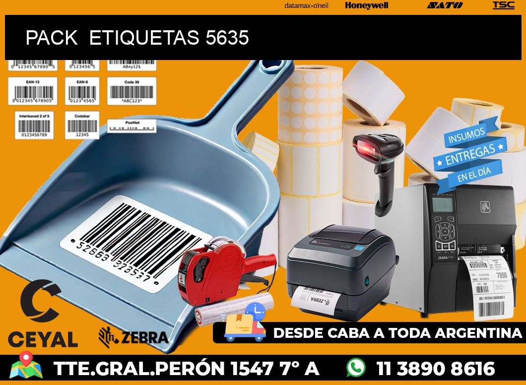 PACK  ETIQUETAS 5635