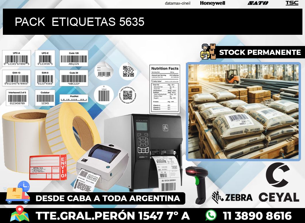 PACK  ETIQUETAS 5635