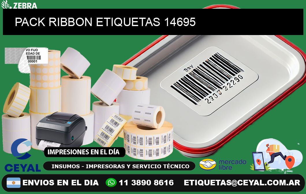 PACK RIBBON ETIQUETAS 14695