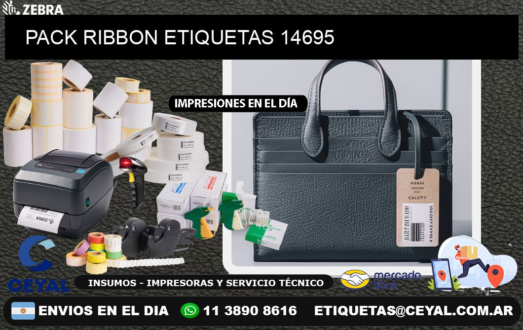 PACK RIBBON ETIQUETAS 14695