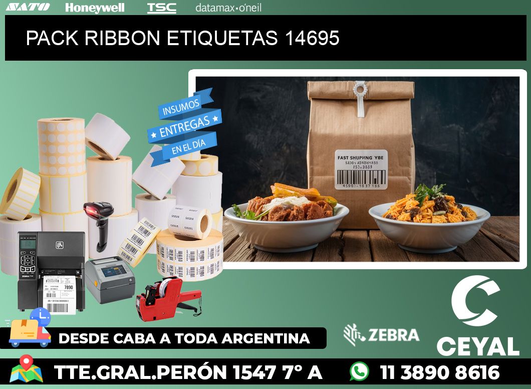 PACK RIBBON ETIQUETAS 14695