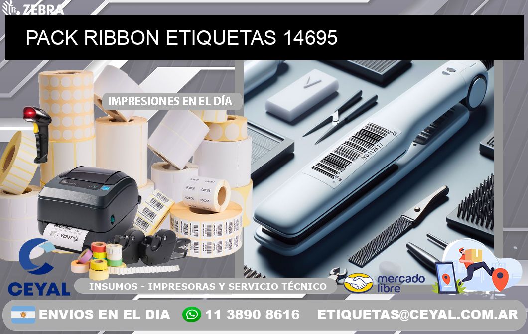 PACK RIBBON ETIQUETAS 14695