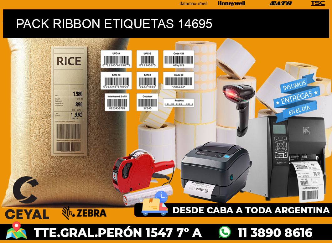 PACK RIBBON ETIQUETAS 14695