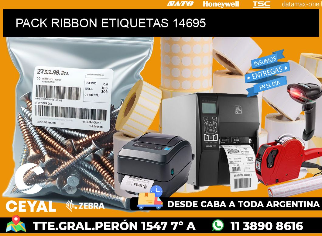 PACK RIBBON ETIQUETAS 14695