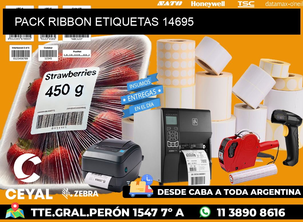 PACK RIBBON ETIQUETAS 14695