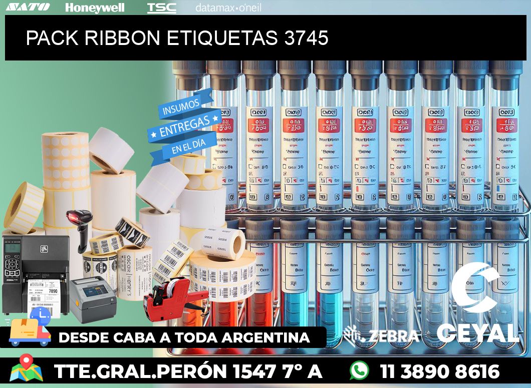 PACK RIBBON ETIQUETAS 3745