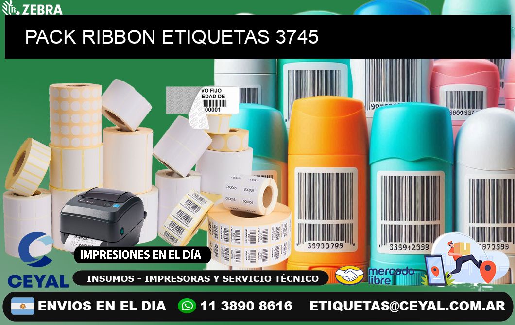 PACK RIBBON ETIQUETAS 3745