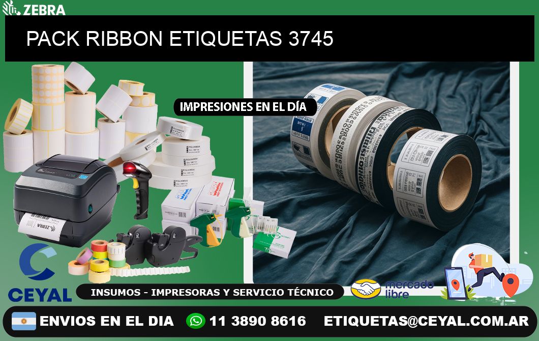 PACK RIBBON ETIQUETAS 3745