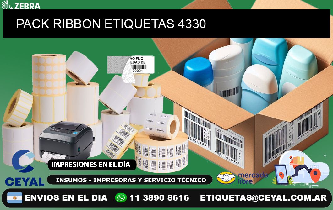 PACK RIBBON ETIQUETAS 4330