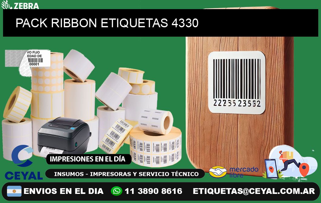 PACK RIBBON ETIQUETAS 4330