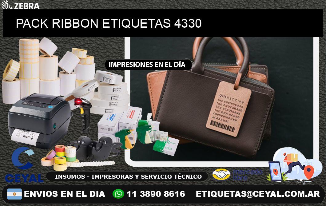 PACK RIBBON ETIQUETAS 4330