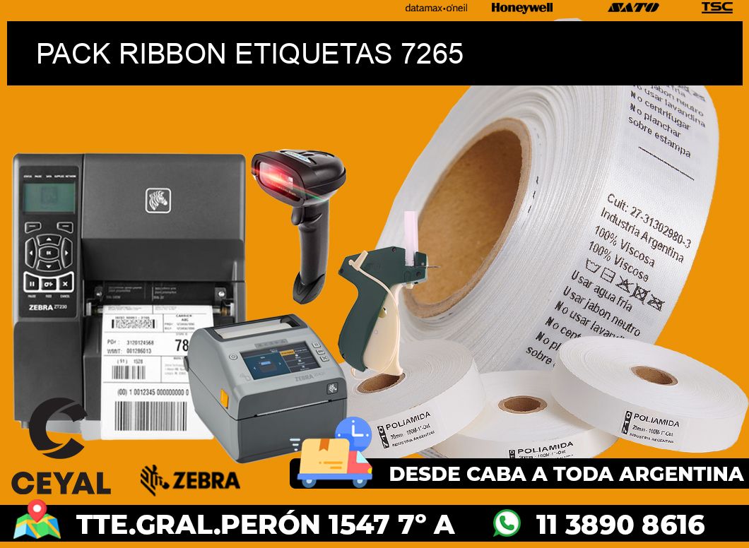 PACK RIBBON ETIQUETAS 7265
