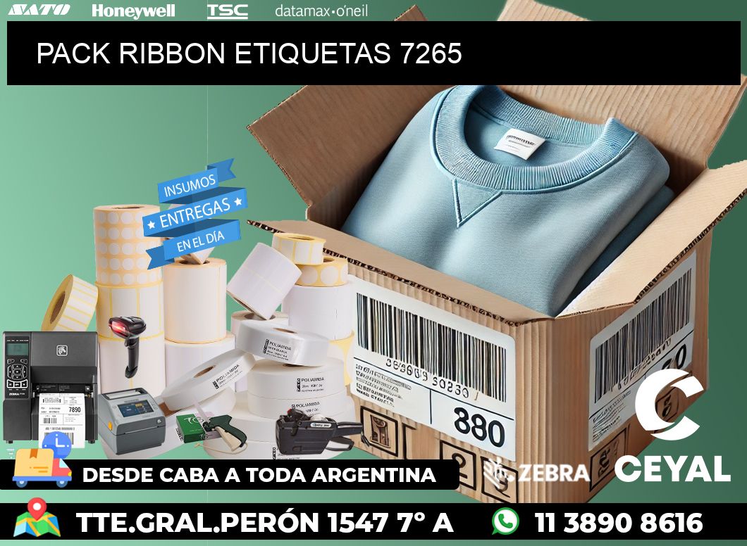 PACK RIBBON ETIQUETAS 7265