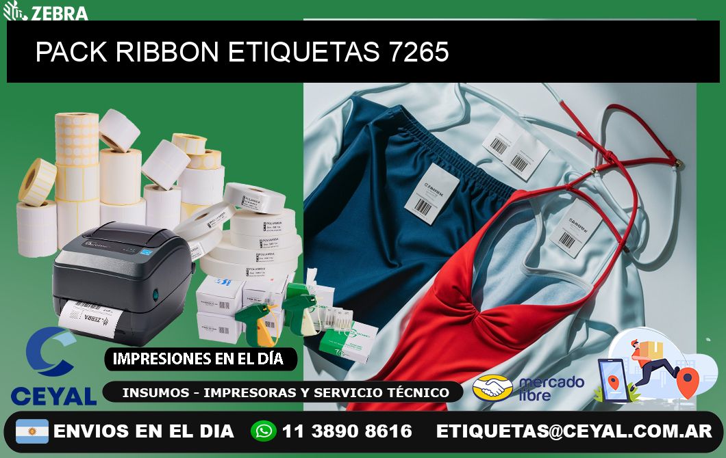 PACK RIBBON ETIQUETAS 7265