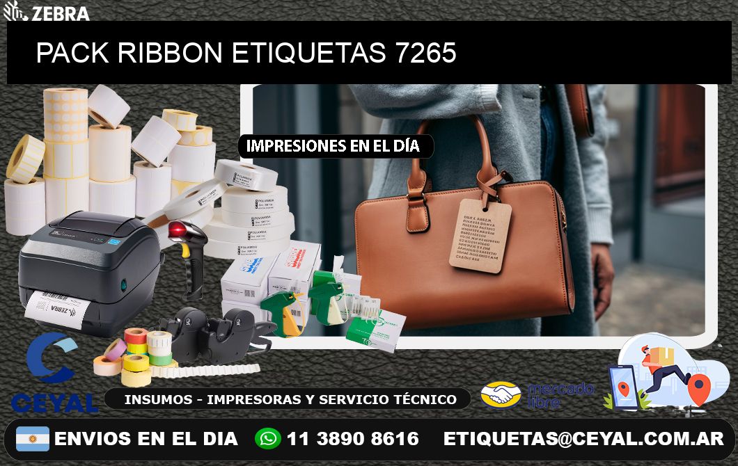 PACK RIBBON ETIQUETAS 7265