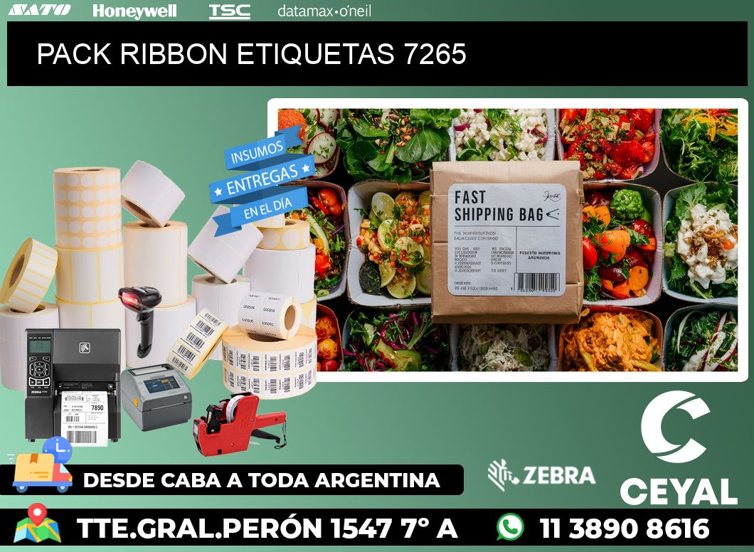 PACK RIBBON ETIQUETAS 7265