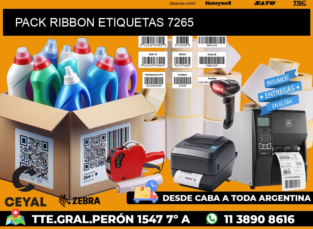 PACK RIBBON ETIQUETAS 7265
