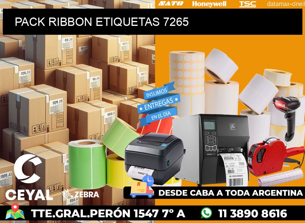 PACK RIBBON ETIQUETAS 7265