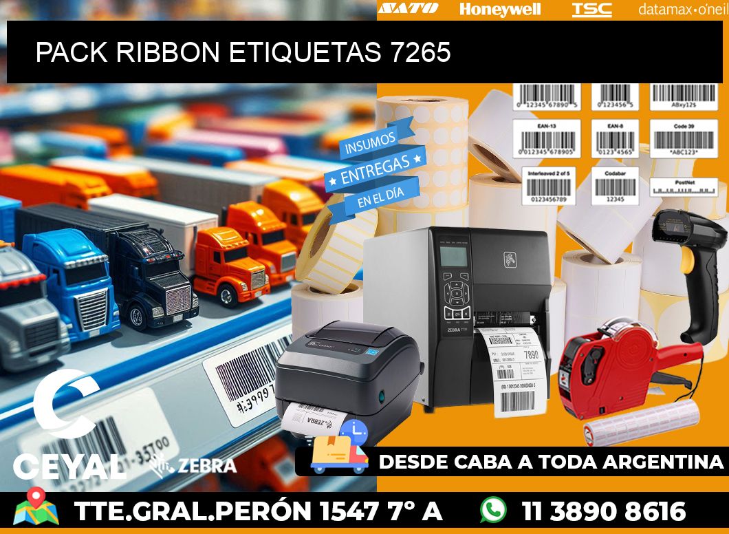 PACK RIBBON ETIQUETAS 7265