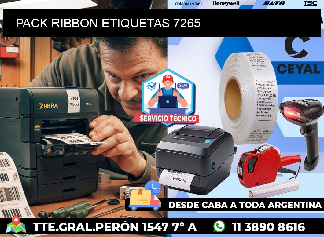 PACK RIBBON ETIQUETAS 7265