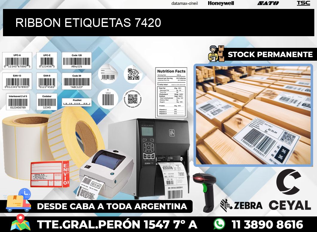 RIBBON ETIQUETAS 7420