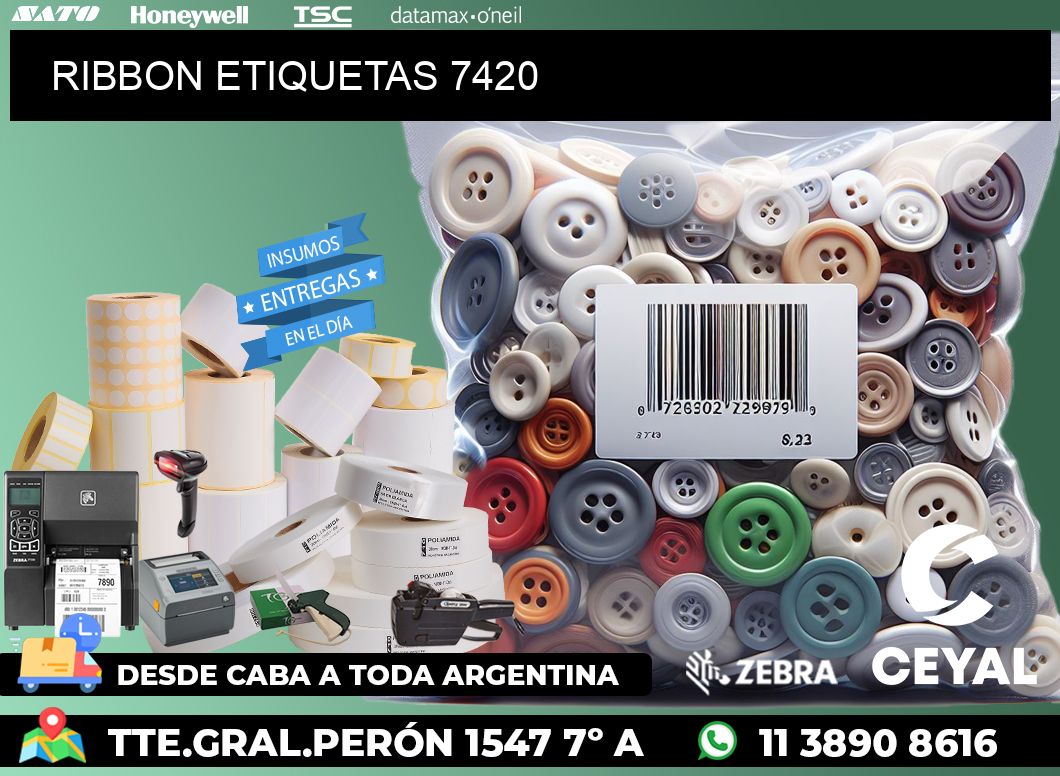 RIBBON ETIQUETAS 7420