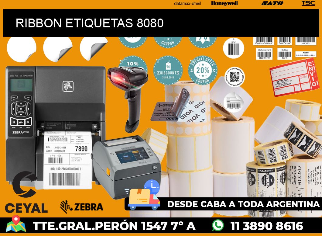 RIBBON ETIQUETAS 8080