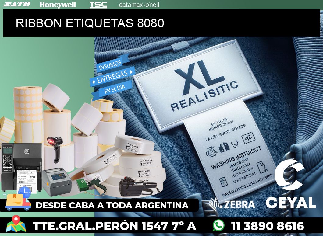RIBBON ETIQUETAS 8080